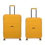 it luggage Momentous Polypropylene Combo- Large Medium Hardsided Fashion Luggage Suitcase Expandable8 Wheel Trolley 16-2886-08 Yellow with TSA Lock- 66cm,77cm Pack of 2
