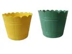 Audbhidhi Pots Gamla Planter Loto Fancy Flower Pot for Plants | Plastic Gamle for Home | Plant Container Set 12 Inch | Indoor Outdoor Balcony Flower Pot | Gardening Pots | Pack of 2 - Multi Colour