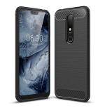 JGD PRODUCTS Nokia 6.1 Plus Black Thermoplastic Polyurethane Scratch Resistance Back Cover - 10 x 5 x 10 cm