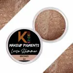 KINDED Bronze Powder Loose Shimmer Glitter Eyeshadow for Women, 3 g