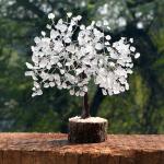 Reiki Crystal Products Natural Clear Quartz 300 Beads Tree for Reiki Healing and Crystal Healing