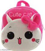 EMUTZ Pink Soft Stuffed School Bag for Kids