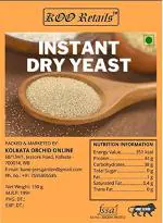 KOO Retails Instant Active Dry Yeast, 150gm for Baking Pizza, Bread, Cake, Wine, Donuts