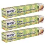 KCOFOIL Deliwrap Food Wrapping Paper Roll 30m (Pack of 3)