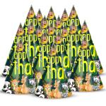 Zyozique Animals Cone Hats Birthday Party Hats For Kids Jungle Safari Zoo Birthday Party Decorations Diy Photo Props Supplies, Tiger, Giraffe, Elephan