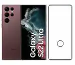 Hobbytronics Samsung S22 Ultra Black Scratch Resistant, Rounded Edge with Drop Resistant Tempered Glass with Installation Kit (18 x 9.5 x 1.5 cm)