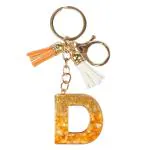 CRAFTSTUDIO Resin Alphabet Initial D letter keychain for Boys & Girls