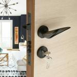 LAPO Mortise Door Locks for Main Door or Bedroom Door Lock with 3 Key (Black Finish,Ro-178)