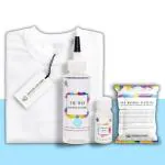 Kadam Skin Friendly Tie Dye Bottle With White T-Shirt, 100% Cotton 180 Gsm T-Shirt, Dye Activator - Color Fixative Included, Cold Fabric Dye Colors (Small 3