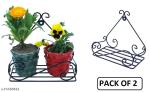 Metal Hanging Triangle plant stand pot stand home decor flower pot stand 2pc.