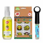 RunBugz Complete Mosquito Repellent Combo for Kids, Mosquito Repellent Body Spray 100 Ml + Mosquito Repellent Roll On + 30 Mosquito Repellent Patches.