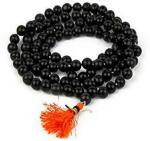 Vridaann Letnix Men and Women Stone Black Hakik Mala Pendant