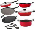 Nirlon 9 pcs of Non-stick Chemical Free Kitchen Utensils Combo Set