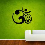 DECOR VILLA WALL STICER Om(PVC Vinyl,Size-30 CMX38 CM)