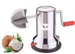 N-tic Stainless Steel Coconut Scraper for Kitchen/Vacuum Base Coconut Scraper, Silver