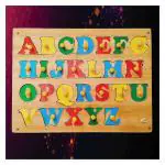 Joginnder Agencies Wooden Alphabet Puzzles Board for Kids Preschool Education Puzzle Board for Toddlers Ages 3+ Years(Pack of 2)