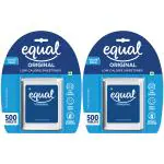Equal Original Low Calorie Sweetener | Low Calorie | Great Taste | Naturally Gluten Free |Table Top Sweetener|500 Tablets|Pack of 2