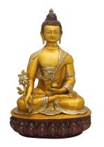 Idol Collections Brown Brass Buddha Meditating Pose Idol l GOD IDOLS