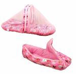 SafeChamp Skyler Baby Bedding Set With Pillow And Sleeping Bag Combo (Pack -2) (Pink)