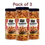 Kesu Nuttz Almonds 100% Natural Premium Combo Pack of 3 (250x3) 750gm