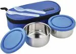 Trueware Stainless Steel Classic 2-Containers Lunch Box, 600 Ml