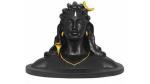Navyaksh- NAVYAKSH Handmade Polyresin Adiyogi Shiv ji Statue for Home Decor I Decorative Showpiece - 12 cm (Polyresin, Black)