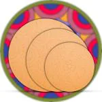 Puzzleboxx Plain Round Wooden Boards Art and Craft Cutout Lippan | Mandala Art | Madhubani Art | Pyrography | DIY Painting Pack of 3 (8 in X 10in X 12 in), MAP-09