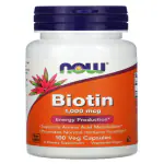 NOW Foods, Biotin, 1,000 mcg, 100 Veg Capsules