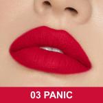 Flicka Lip Alert Matte Lipstick Shade 03 Panic with SPF |Soft Matte Finish Lip Color Enriched with Shea Butter, Almond Oil and Castor Oil for 8 Hour Highly Pigmented, Lip Hydrating & Moisturizing (Pink) 3.8gm