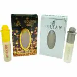 IN IT Golden Mist and Sultan Alcohol Free Floral Attar, 12 ml - Pack of 2