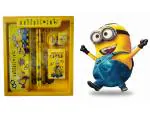 Enorme Minions Stationery Set with Geometry, Pencils, Eraser, Scale, Sharpener and Crayons