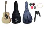 G & F Yamaha F280 Acoustic Guitar Dreadnought With G&F Bag, Belt, String Set, Guitar Stand & Plectrums Combo Pack.Natural.