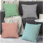 Indigifts Home Decoration Items for Diwali Geometric Cushion Pillows 18 x 18 Inch Set of 4 - Diwali Decorations Items for Home, Cushion Cover 18x18 Set of 4