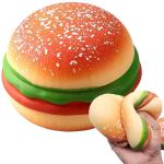 SAMVARDHAN Decompress and Stress Stretch Burger Toy, Slow Rising Squishy Squeeze Toys, Soft Stress Relief Toys for Kids Birthday Gifts for Boys Girls Adults Pack of 1
