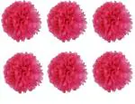 Hippity Hop Paper Pink Paper Puff Ball (Pack Of 6)