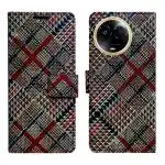 A D Enterprises Check Flip Cover for Realme 11X 5G | Magnetic Case | Shock Absorbent | Flip Cover Realme 11X 5G