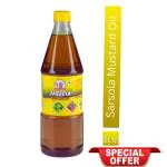 Sarsola Mustard Oil - 1 Litre | Healthy Cooking Oil | Goodness of Omega 3 & 6 | Perfect blend of Health, Taste & Aroma