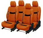 AUTO-SAFE Orange, Black Leather Car Seat Cover for Tata Nano