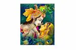 Divinedesigns Multicolor Vinyl Shree Krishna Radha Peacock Feather Sticker
