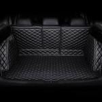 Autofurnish Black Faux Leather Full Dicky Coverage Car Trunk Mats For Ford Ecosport