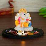 Awesome Craft Ganesh Idol Handcrafted Resine Little Ganesh Sculpture | Showpiece & Figurine for Home Office Decor (Flute Ganesh)