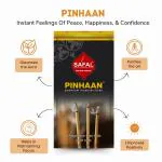 SAFAL Pinhaan Agarbatti | Agarbatti for Pooja | Pack of 4 (100 Sticks Per Pack) | Incense Sticks for Pooja with Natural Fragrance | Soothing & Long-Lasting Aroma | Handmade Agarbatti Stick