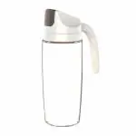 Home Stuffs Oil Dispenser,Cooking Olive Oil Glass Bottle, 630ML 22OZ White Auto Flip Leakproof Condiment Container, W/Automatic Cap and Stopper, For Kitchen Cooking ( PACK OF 1)