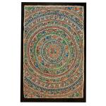 Shilp Katha Multicolor Canvas Mandala Of Fishes Madhubani Painting 22 X 15 Inch