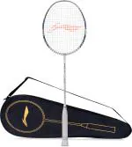 Li-Ning White, Blue Carbon Fibre Strung Badminton Racquet, 1 Kg
