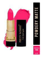 Pretty Woman Color Splash Powdery Matte Vibrant Drak Pink Lipstick Powerful Pink Shade 23, 4.2g