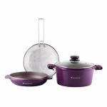 Wonderchef Wilson And Mary Die Cast Aluminium Nonstick Cookware Set 4 Piece