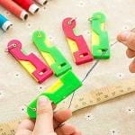 MyHomesWorld Set of 6 Automatic Plastic Needle Threader Thread Guide Needle Device, for Household, A Must Have Product in Every Home (MULTICOLOR)