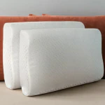 Sleepsia Memory Foam Pillow - Orthopedic Contour Gel Infused Pillow for Neck Pain & Shoulder Pain Relief, Cervical Support for Side, Back & Stomach Sleepers (Pack of 2)