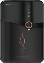Havells Delite Kop'ere Water Purifier (Black), RO+UV+pH Balance, 7 Stages, 6.5L Stainless Steel Tank,Copper+Zinc+Minerals, Suitable for Borwell, Tanker & Municipal Water